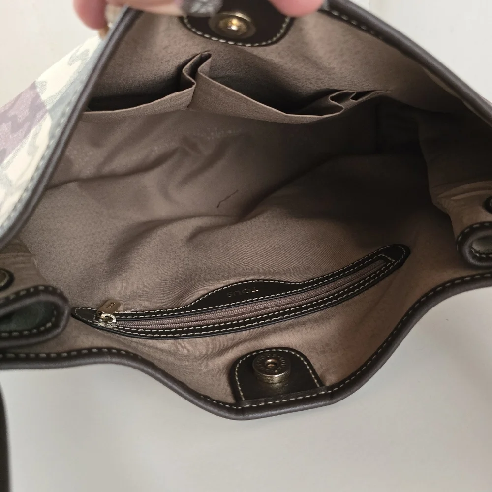 TOUS Kaos Cuadrados Orange Brown Colored One Shoulder Bag - Picture 12 of 17